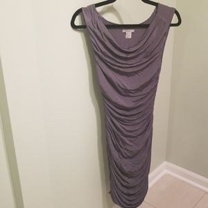 H&M Gray Ruched Stretchy Dress